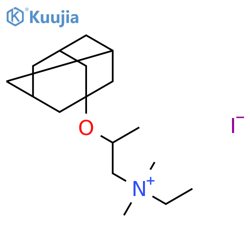 1-Propanaminium,N-ethyl-N,N-dimethyl-2-(tricyclo[3.3.1.13,7]dec-1-yloxy)-, iodide (1:1) structure