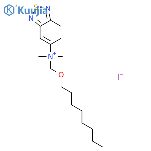 2,1,3-Benzothiadiazol-5-aminium,N,N-dimethyl-N-[(octyloxy)methyl]-, iodide (1:1) structure