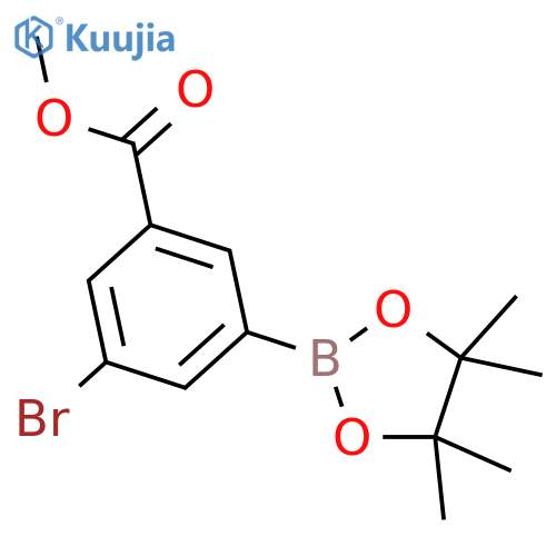 3-Bromo-5-(methoxycarbonyl)benzeneboronic acid pinacol ester structure