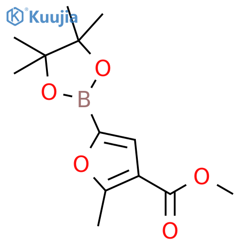 Methyl 2-methyl-5-(4,4,5,5-tetramethyl-1,3,2-dioxaborolan-2-YL)furan-3-carboxylate structure