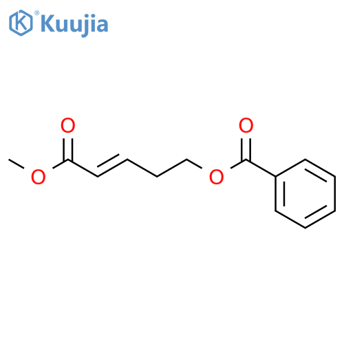 2-Pentenoic acid, 5-(benzoyloxy)-, methyl ester, (2E)- structure
