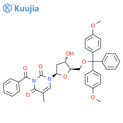 Thymidine, 3-benzoyl-5'-O-[bis(4-methoxyphenyl)phenylmethyl]- structure