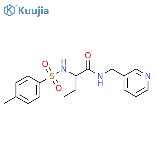 2-(4-methylbenzenesulfonamido)-N-[(pyridin-3-yl)methyl]butanamide structure