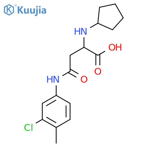 3-[(3-chloro-4-methylphenyl)carbamoyl]-2-(cyclopentylamino)propanoic acid structure