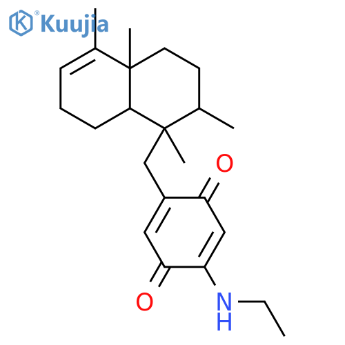 2,5-Cyclohexadiene-1,4-dione,2-(ethylamino)-5-[(1,2,3,4,4a,7,8,8a-octahydro-1,2,4a,5-tetramethyl-1-naphthalenyl)methyl]-,[1R-(1a,2b,4ab,8aa)]- (9CI) structure