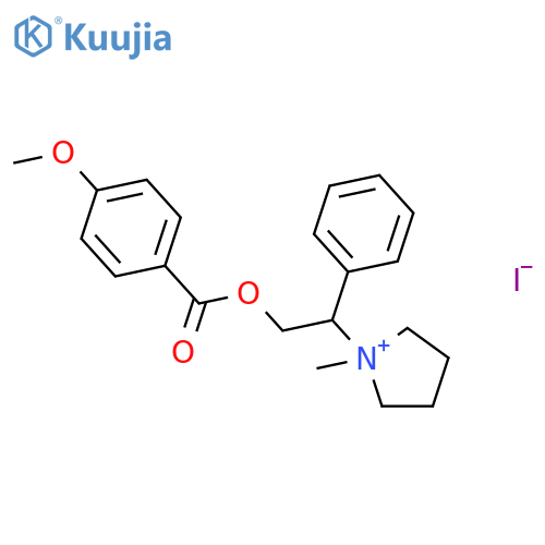 Pyrrolidinium,1-[2-[(2,2-diphenylacetyl)oxy]-1-phenylethyl]-1-methyl-, bromide (1:1) structure
