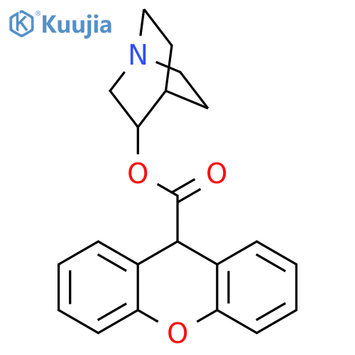 9H-Xanthene-9-carboxylicacid, 1-azabicyclo[2.2.2]oct-3-yl ester structure