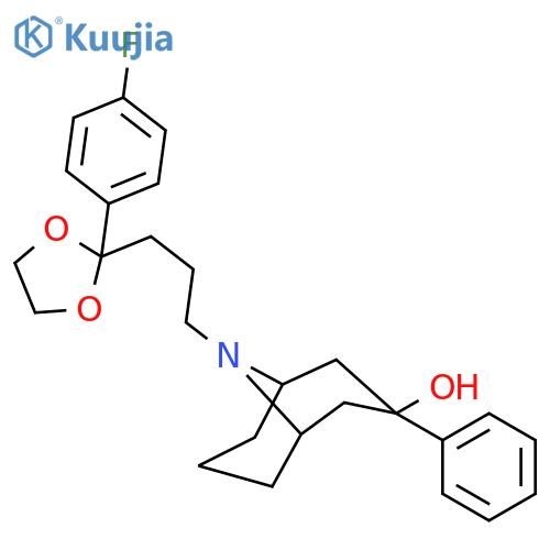 9-Azabicyclo[3.3.1]nonan-3-ol,9-[3-[2-(4-fluorophenyl)-1,3-dioxolan-2-yl]propyl]-3-phenyl- structure