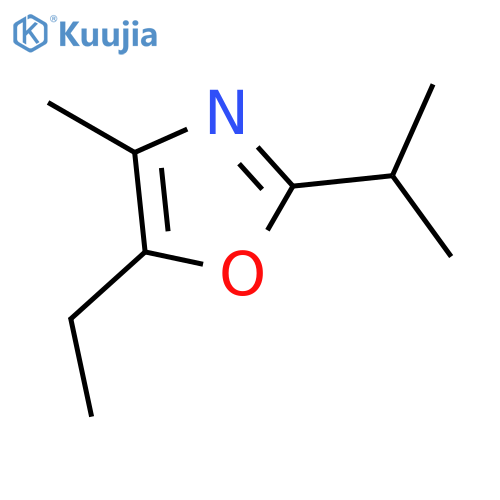 Oxazole,5-ethyl-4-methyl-2-(1-methylethyl)- structure