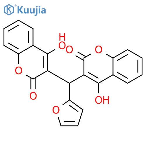 3-[furan-2-yl-(4-hydroxy-2-oxochromen-3-yl)methyl]-4-hydroxychromen-2-one structure