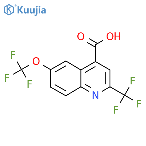 6-(Trifluoromethoxy)-2-(trifluoromethyl)quinoline-4-carboxylic Acid structure