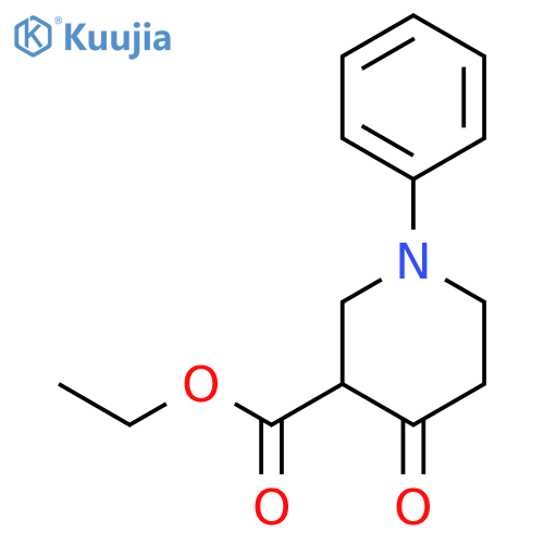 Ethyl 4-oxo-1-phenylpiperidine-3-carboxylate structure