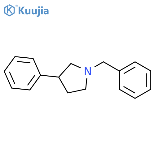 Pyrrolidine, 3-phenyl-1-(phenylmethyl)- structure