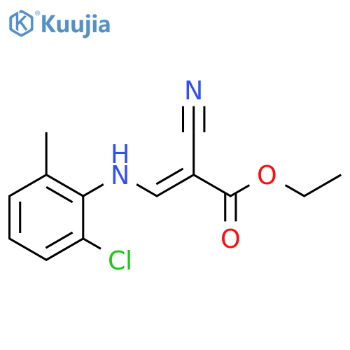 ethyl (2E)-3-[(2-chloro-6-methylphenyl)amino]-2-cyanoprop-2-enoate structure