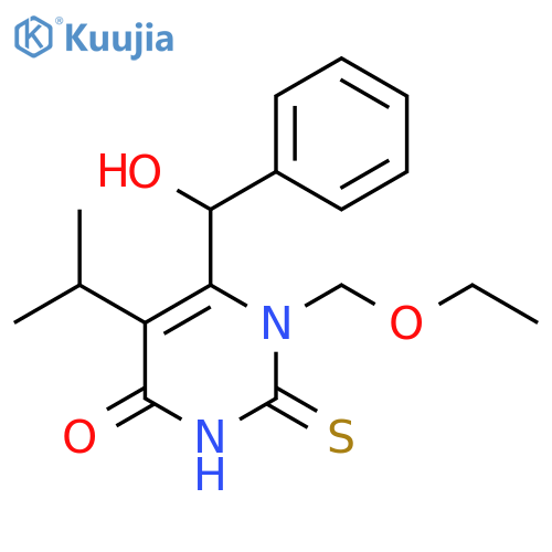 4(1H)-Pyrimidinone, 1-(ethoxymethyl)-2,3-dihydro-6-(hydroxyphenylmethyl)-5-(1-methylethyl)-2-thioxo- structure