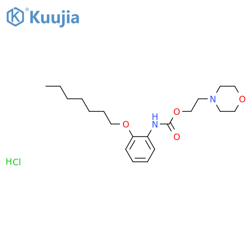 Carbamic acid,[2-(heptyloxy)phenyl]-, 2-(4-morpholinyl)ethyl ester, monohydrochloride (9CI) structure