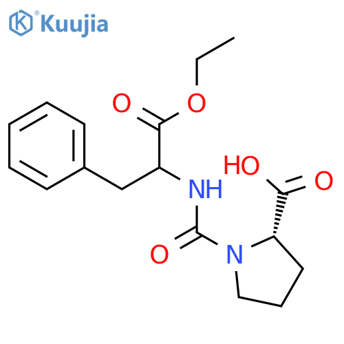 L-Proline, 1-[[[2-ethoxy-2-oxo-1-(phenylmethyl)ethyl]amino]carbonyl]- structure