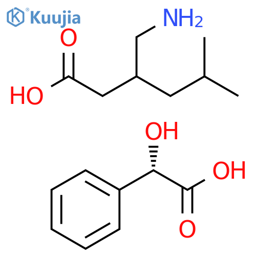 Benzeneacetic acid, α-hydroxy-, (αS)-, compd. with 3-(aminomethyl)-5-methylhexanoic acid (1:1) structure