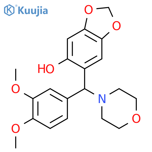 1,3-Benzodioxol-5-ol, 6-[(3,4-dimethoxyphenyl)-4-morpholinylmethyl]- structure