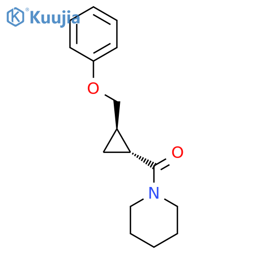 Piperidine,1-[[2-(phenoxymethyl)cyclopropyl]carbonyl]-, trans- (9CI) structure