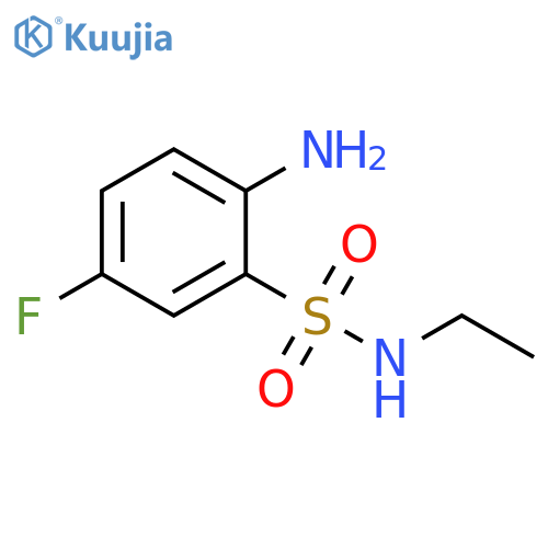 2-amino-N-ethyl-5-fluorobenzene-1-sulfonamide structure