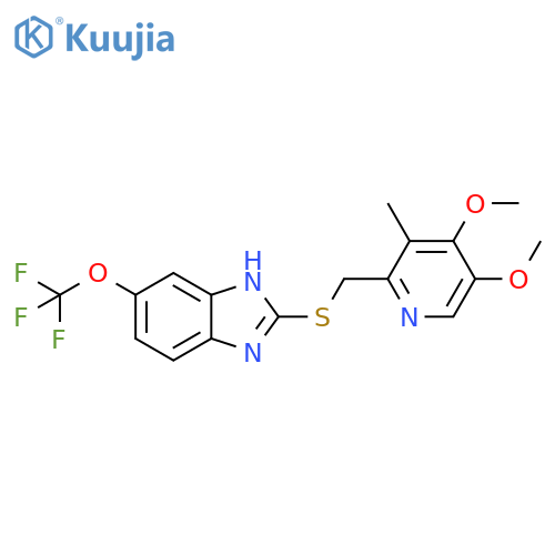 1H-Benzimidazole,2-[[(4,5-dimethoxy-3-methyl-2-pyridinyl)methyl]thio]-5-(trifluoromethoxy)- structure