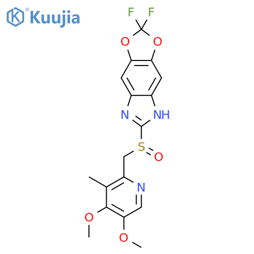 5H-1,3-Dioxolo[4,5-f]benzimidazole, 6-[[(4,5-dimethoxy-3-methyl-2-pyridinyl)methyl]sulfinyl]-2,2-difluoro- structure