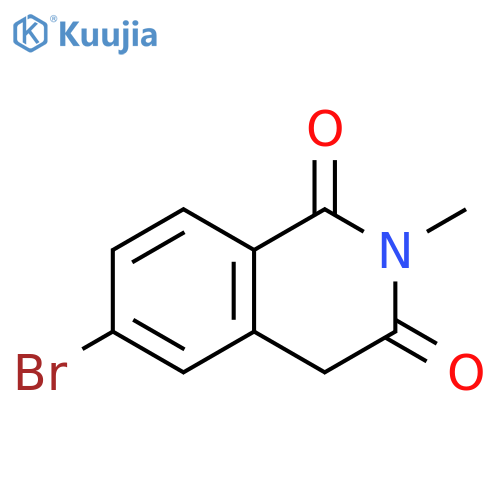 6-bromo-2-methyl-1,2,3,4-tetrahydroisoquinoline-1,3-dione structure