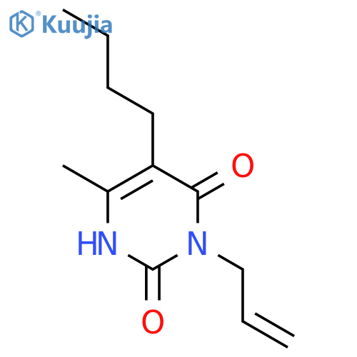 2,4(1H,3H)-Pyrimidinedione,5-butyl-6-methyl-3-(2-propen-1-yl)- structure