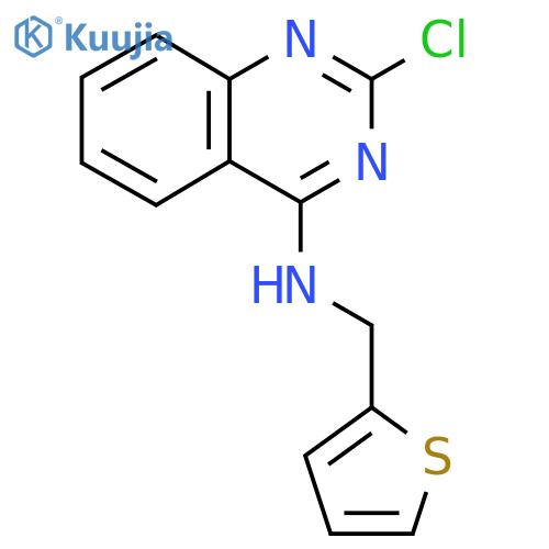 2-chloro-N-(thiophen-2-ylmethyl)quinazolin-4-amine structure