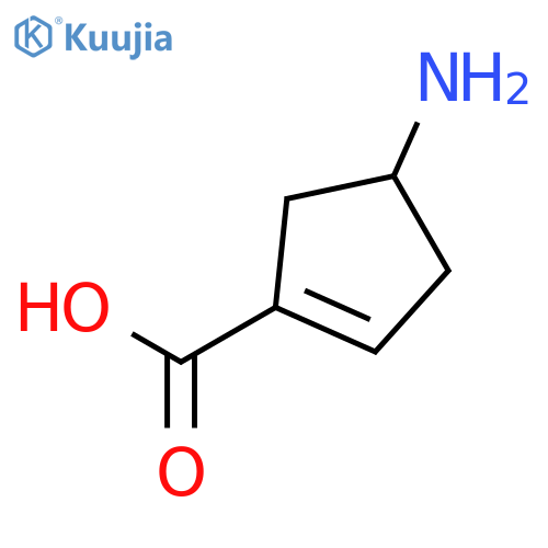 (4S)-4-aminocyclopentene-1-carboxylic acid structure