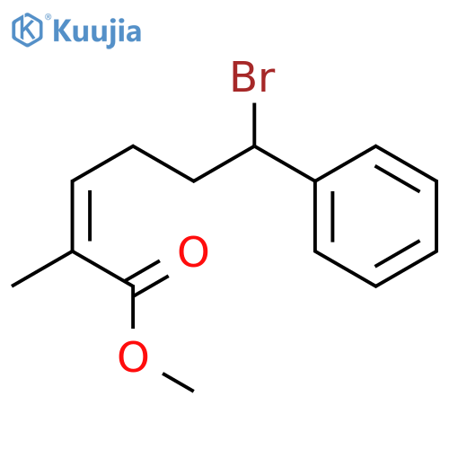 2-Hexenoic acid, 6-bromo-2-methyl-6-phenyl-, methyl ester, (Z)- structure