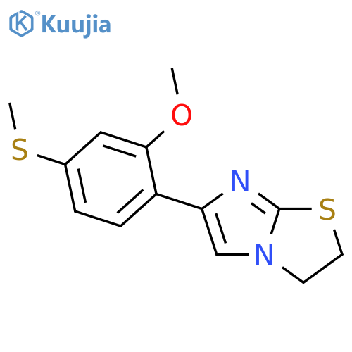 IMIDAZO[2,1-B]THIAZOLE, 2,3-DIHYDRO-6-[2-METHOXY-4-(METHYLTHIO)PHENYL]- structure