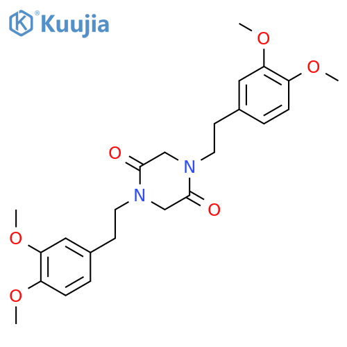 1,4-bis[2-(3,4-dimethoxyphenyl)ethyl]piperazine-2,5-dione structure