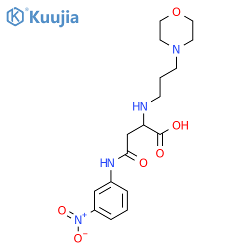 2-{[3-(morpholin-4-yl)propyl]amino}-3-[(3-nitrophenyl)carbamoyl]propanoic acid structure