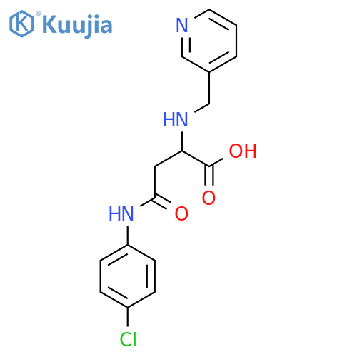 4-(4-Chloroanilino)-4-oxo-2-(pyridin-3-ylmethylamino)butanoic acid structure