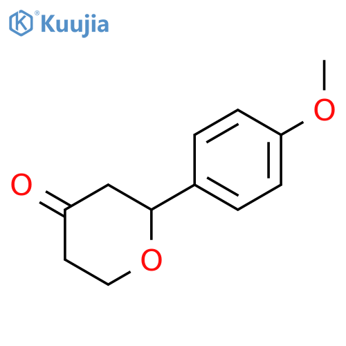 2-(4-Methoxyphenyl)dihydro-2H-pyran-4(3H)-one structure