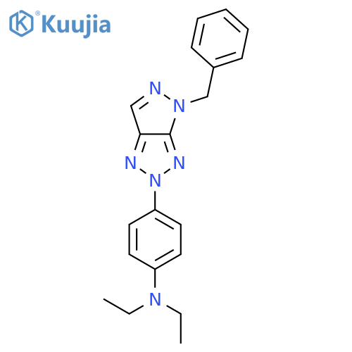 Benzenamine, N,N-diethyl-4-[4-(phenylmethyl)pyrazolo[3,4-d]-1,2,3-triazol-2(4H)-yl]- structure
