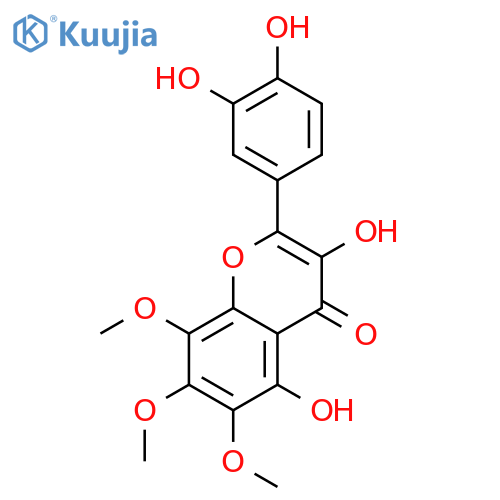3,5,3',4'-tetrahydroxy-6,7,8-trimethoxyflavone structure