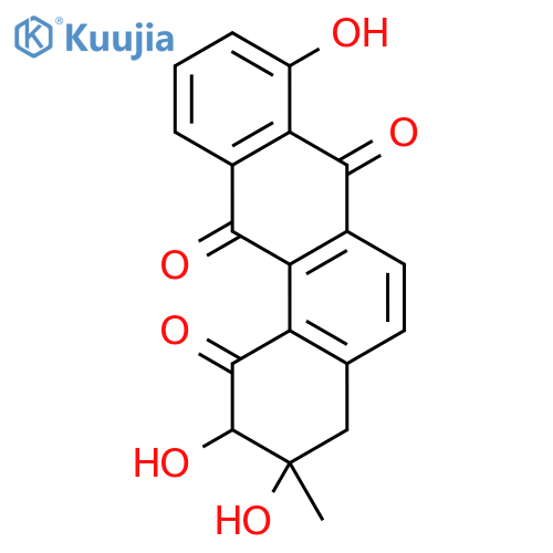 Benz[a]anthracene-1,7,12(2H)-trione,3,4-dihydro-2,3,8-trihydroxy-3-methyl- (9CI) structure