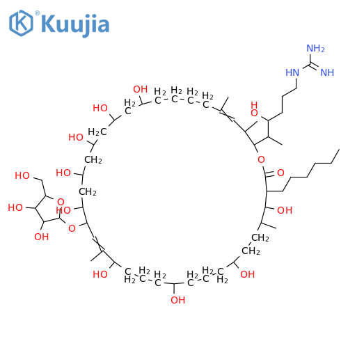 Guanidine, [5-[19-(α-D-arabinofuranosyloxy)-35-hexyl-10,12,14,16,18,22,26,30,34-nonahydroxy-3,5,21,33-tetramethyl-36-oxooxacyclohexatriaconta-4,20-dien-2-yl]-4-hydroxyhexyl]- structure