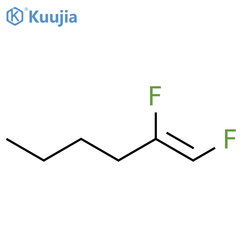 1-Hexene, 1,2-difluoro-, (Z)- structure