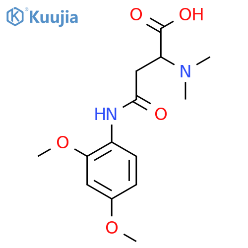 3-[(2,4-dimethoxyphenyl)carbamoyl]-2-(dimethylamino)propanoic acid structure