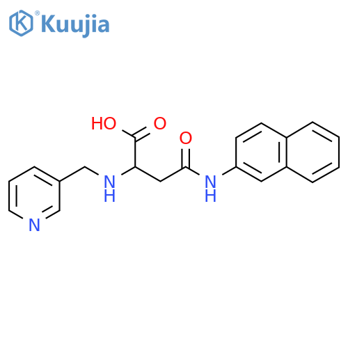 3-[(naphthalen-2-yl)carbamoyl]-2-{[(pyridin-3-yl)methyl]amino}propanoic acid structure