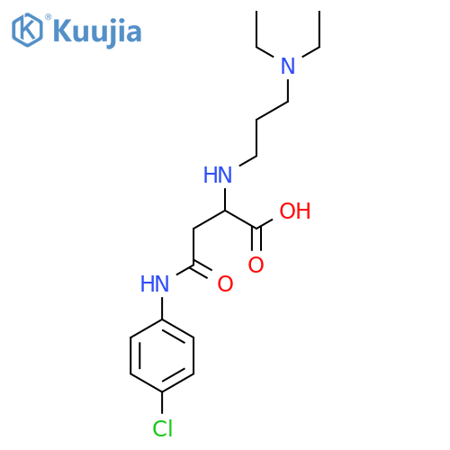 3-[(4-chlorophenyl)carbamoyl]-2-{[3-(diethylamino)propyl]amino}propanoic acid structure