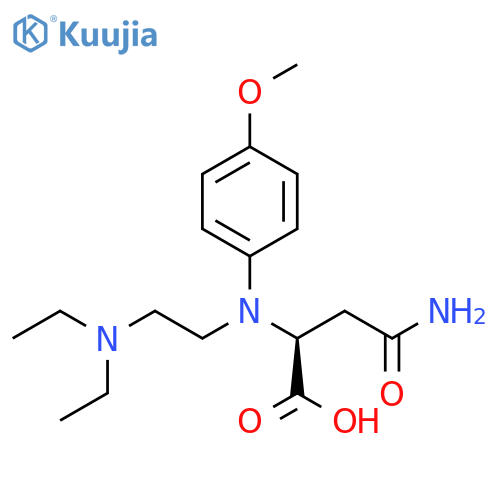 2-{[2-(diethylamino)ethyl]amino}-3-[(4-methoxyphenyl)carbamoyl]propanoic acid structure