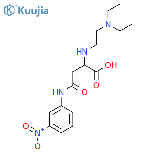 2-{[2-(diethylamino)ethyl]amino}-3-[(3-nitrophenyl)carbamoyl]propanoic acid structure