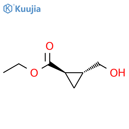 ethyl (1R,2R)-2-(hydroxymethyl)cyclopropane-1-carboxylate structure
