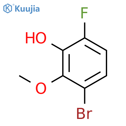 3-Bromo-6-fluoro-2-methoxyphenol structure