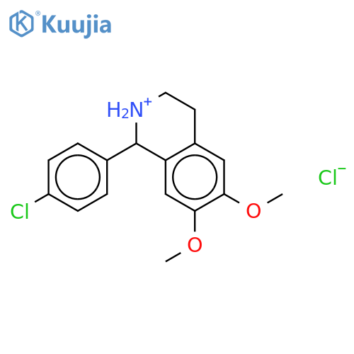 1-(4-chlorophenyl)-6,7-dimethoxy-1,2,3,4-tetrahydroisoquinoline;hydrochloride structure